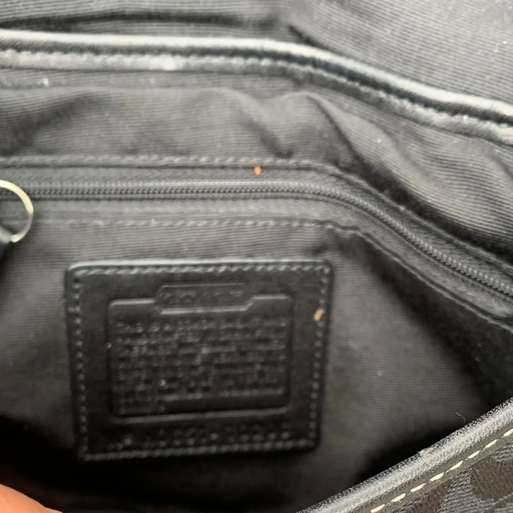 Coach Black Shoulder Bag with Silver Accents - Picture 4 of 9